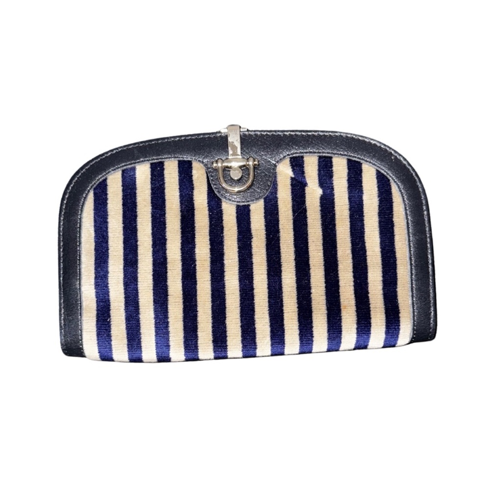 Vintage Striped Navy and Cream Women's Clutch